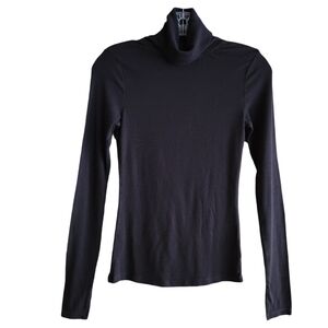 FREE with Purchase - Theo & Spence Ribbed Turtleneck Women's Size S Black